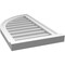 Ekena Millwork Quarter Round Top Left Surface Mount PVC Gable Vent w/ 2"W x 2"P Brickmould Sill Frame, 16"W x 28"H GVPQL16X2803SN - alternate 5